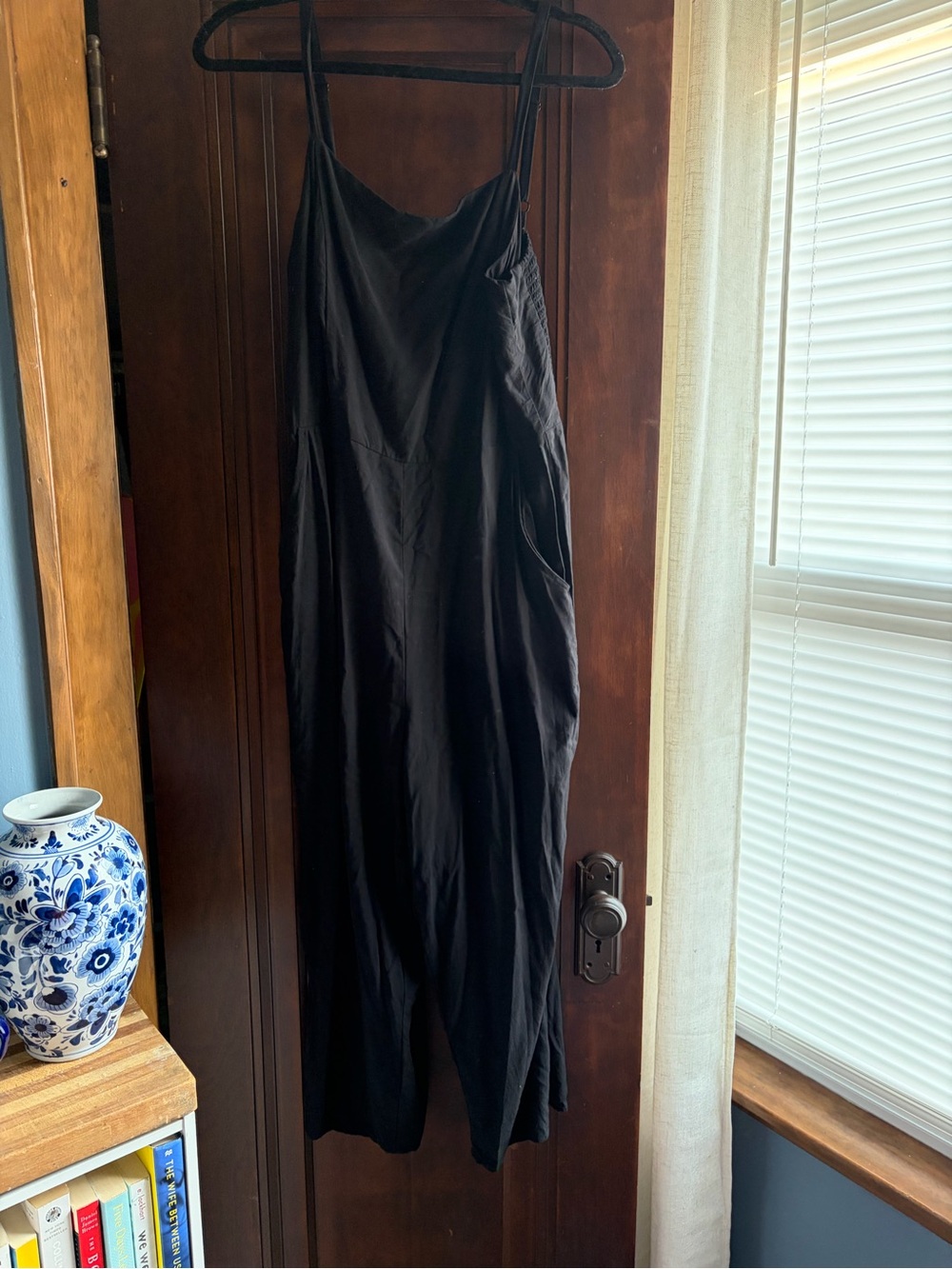 Black Sleeveless Romper with Slim Straps
